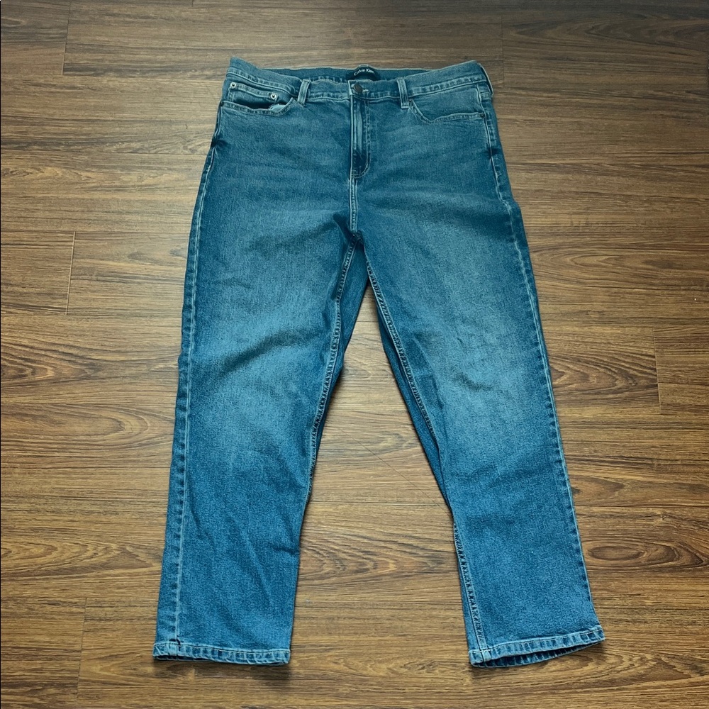 Calvin Klein Women's Denim Straight Leg Jeans - Picture 4 of 5